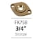Aquamotion 3/4" Brass/Bronze Flange Kit W/ 2 Flanges, 2 Gaskets, 4 Screws, 4 Bolts FK75B - alternate 1